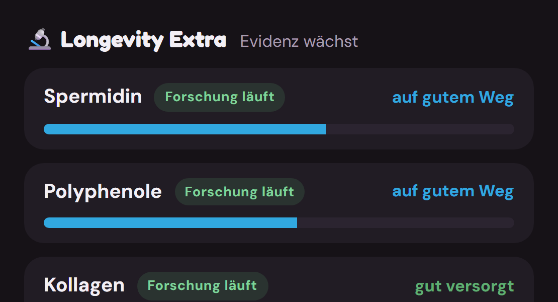 Marker mit dem Hinweis Forschung läuft